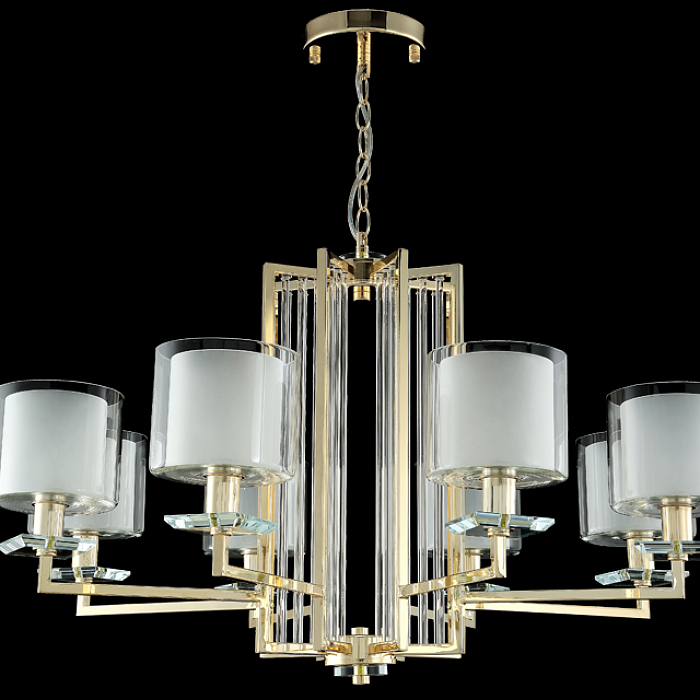 Люстра Crystal Lux NICOLAS SP-PL8 GOLD/WHITE